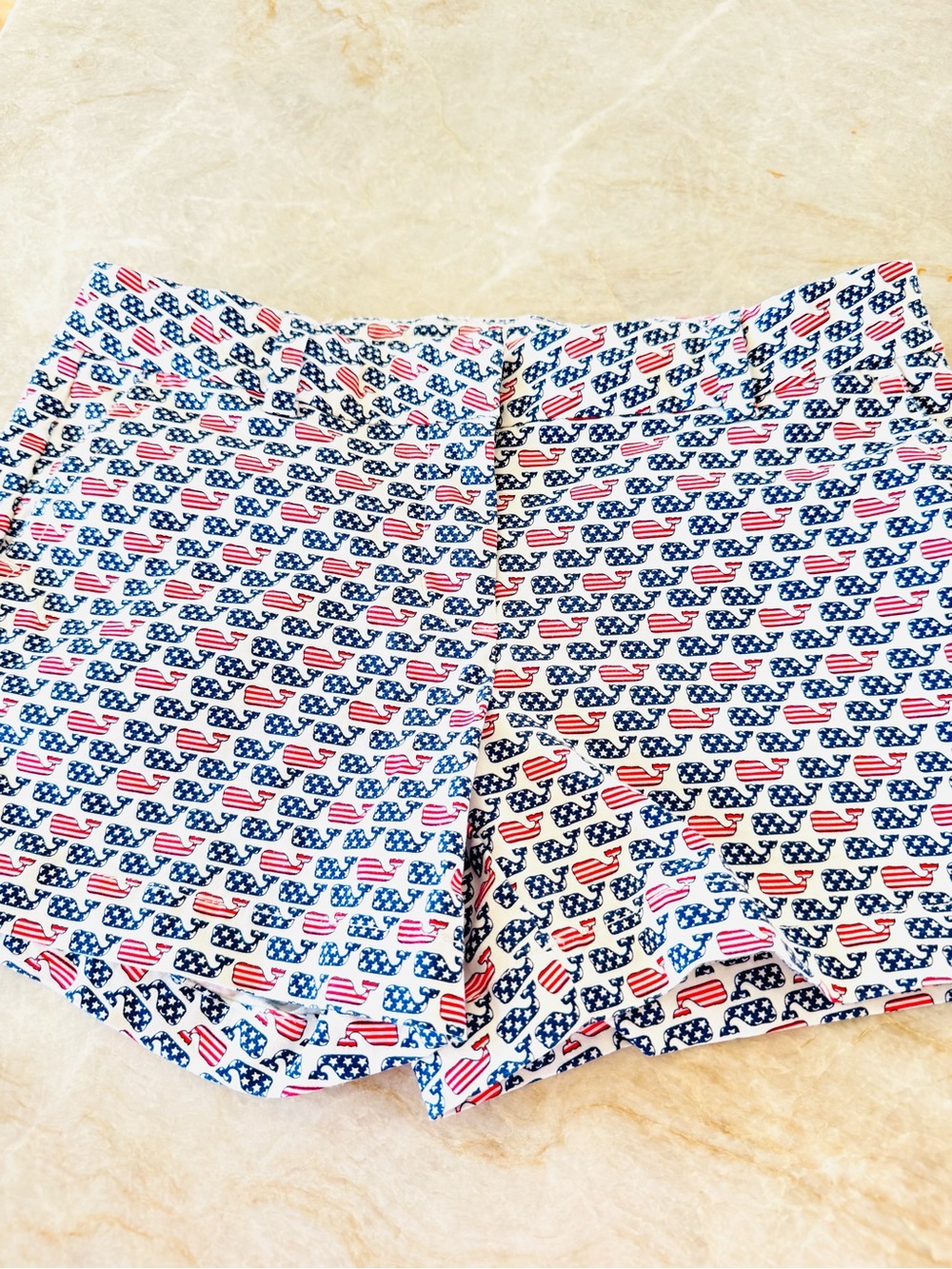 Vineyard Vines Girls Shorts Size 14 Whale American Flag Patriotic